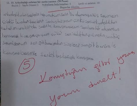 5 sınıf türkçe kompozisyon sınavı
